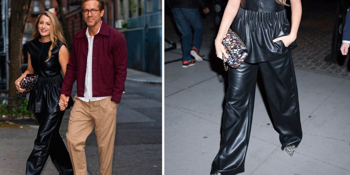 Pantalones y blusa de cuero, la forma correcta de llevarlos en días de calor la tiene Blake Lively