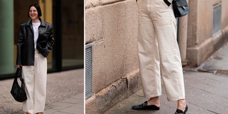7 Ideas de estilo para llevar mocasines con jeans blancos en Primavera-Verano 2025