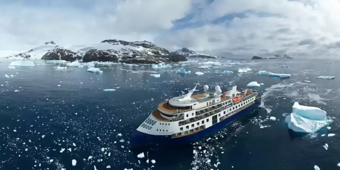 Un crucero impactó con olas gigantescas en la Antártida