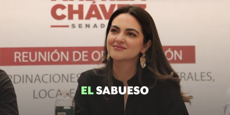 Andrea Chávez sólo presentó dos iniciativas este periodo, mientras acumuló viajes y eventos de campaña