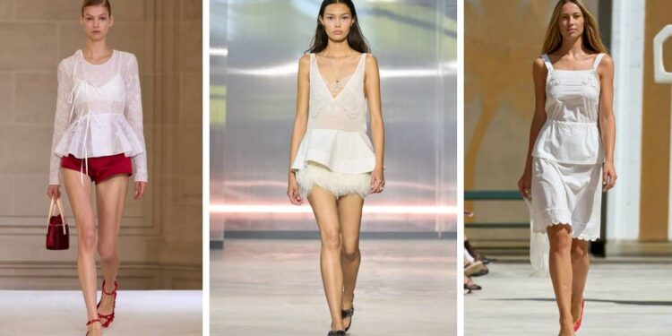 Cómo llevar blusas y camisas peplum blancas del 2010 que vuelven en Primavera-Verano 2025