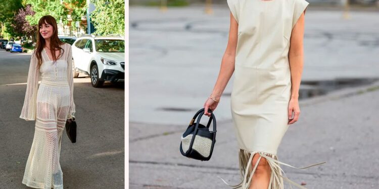 Cómo llevar vestidos boho blancos en verano 2025, según tendencias de moda