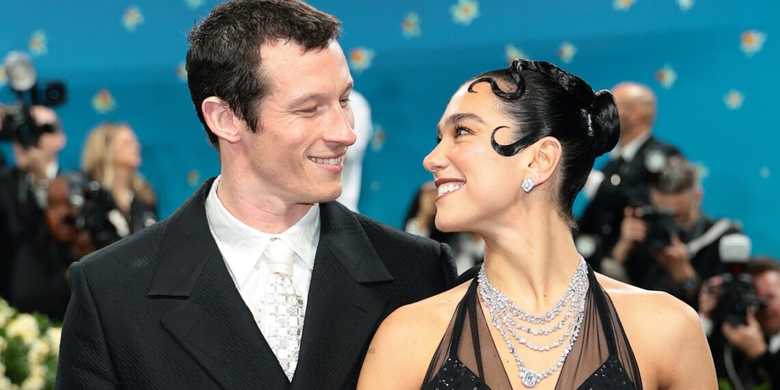Dua Lipa’s Chanel Look for the 2025 Met Gala Is Adorned With Feathers, Crystals… And Callum Turner