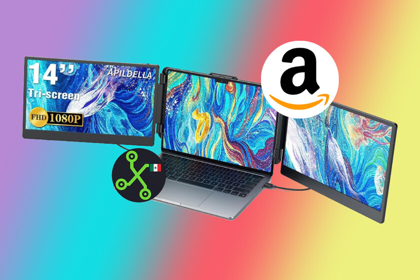 Este monitor triple es perfecto si necesitas trabajar en tus viajes, tiene 10% de descuento y opción de compra por hasta 12 MSI