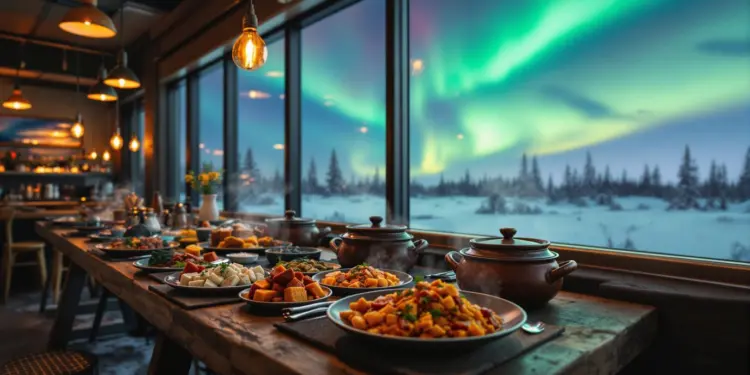 donde a -30°C sirven estofados ugandeses bajo auroras boreales