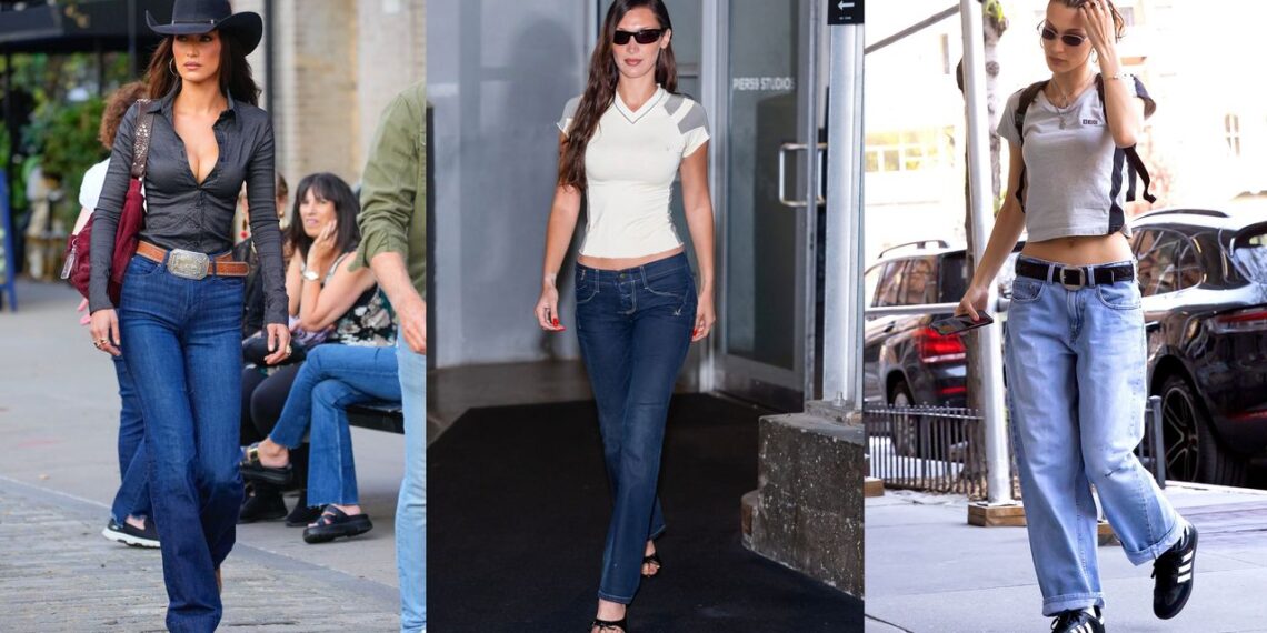Jeans skinny, acampanados o de tiro alto, los modelos que debes llevar YA según Bella Hadid