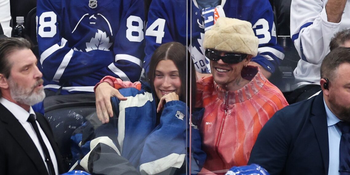 Justin and Hailey Bieber Had a Cozy, Extremely Canadian Date Night Out at a Toronto Maple Leafs Game
