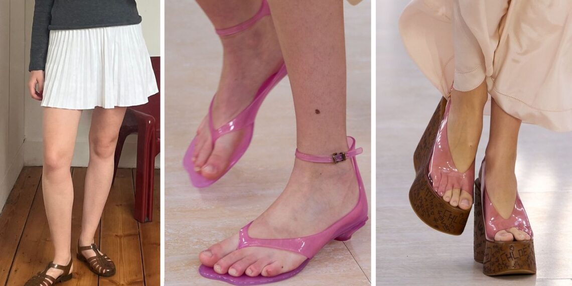 Sandalias cangrejeras jelly y otros modelos de los años 90 para llevar en Primavera-Verano 2025