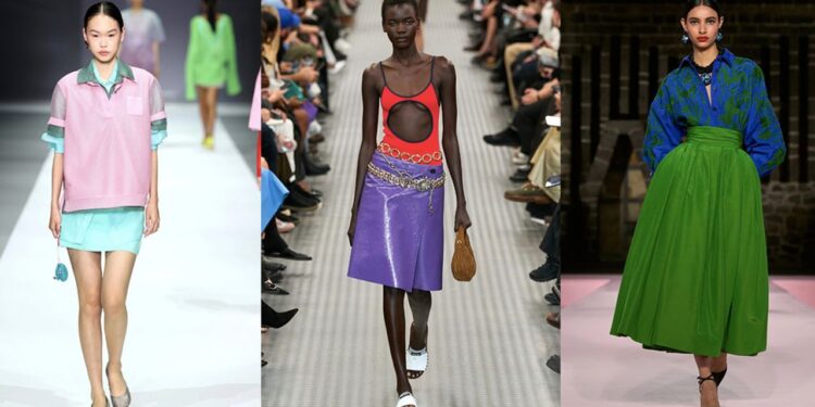 7 combinaciones de colores con faldas y blusas en Primavera-Verano 2025