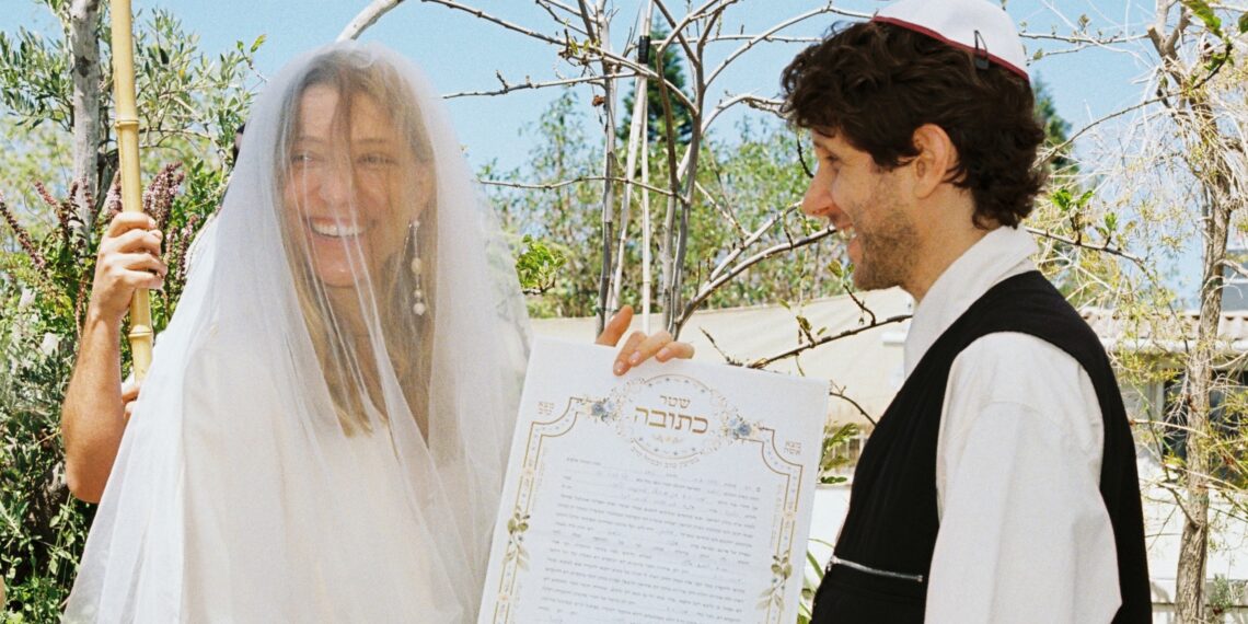 This Jewelry Designer Bride Wore a Slip Dress for Her Microwedding in Her Tel Aviv Apartment