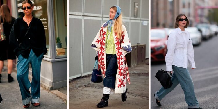 7 jeans folded up en tendencia para llevar con tenis, botas y zapatos en verano 2025