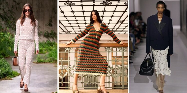 7 pantalones, faldas y vestidos de crochet boho para llevar en verano 2025