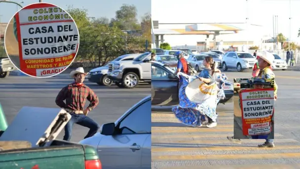 Estudiantes foráneos bailan en cruceros para recabar fondos