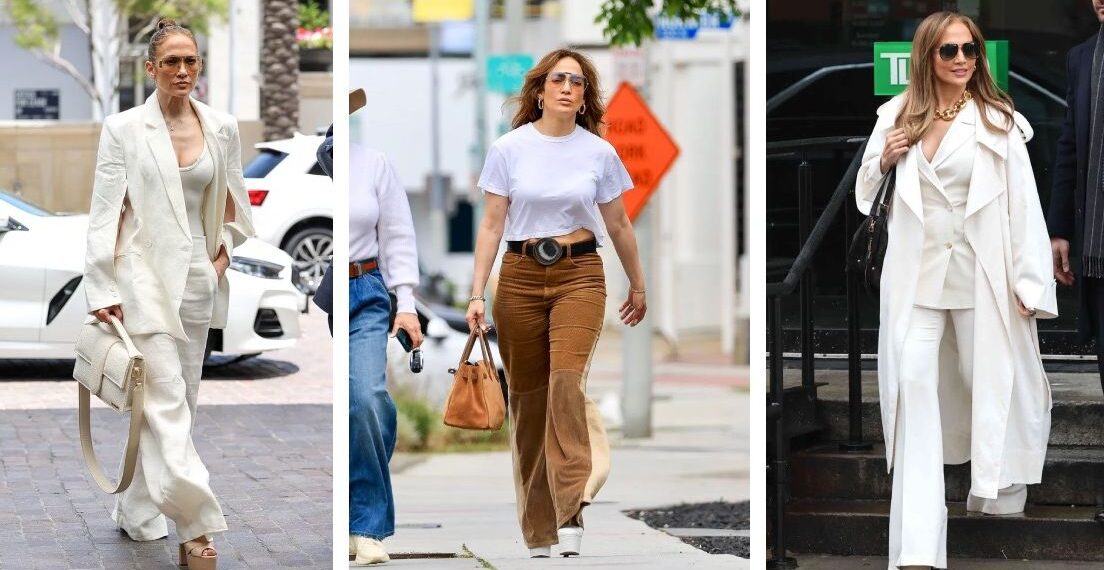 Jennifer Lopez es la inspiración para llevar pantalones acampanados de los 70 con zapatos de plataforma