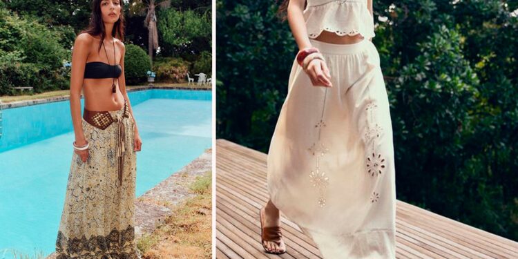 Las faldas boho más elegantes están en las rebajas de Zara del verano 2025