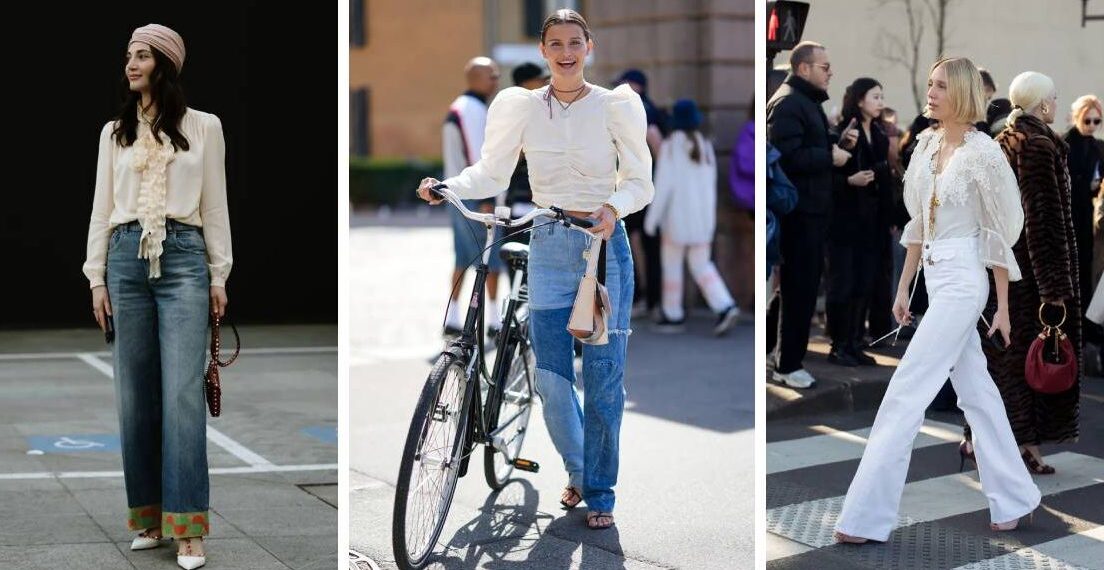 Las blusas blancas boho más bonitas para lucier en la oficina con jeans en verano 2025