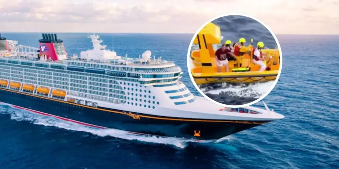 Niña cayó al mar desde un crucero de Disney y su papá se lanzó a salvarla: el rescate quedó en video