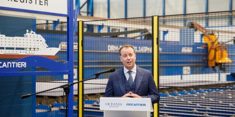 Oceania Cruises celebra el corte de acero del nuevo Oceania Sonata