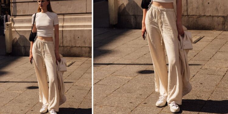 Pantalones baggy y tenis, cómo llevar esta combinación ganadora en verano 2025