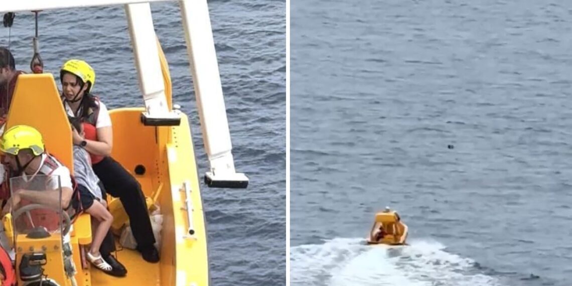 Cae niña de crucero Disney y su padre salta al mar para salvarla