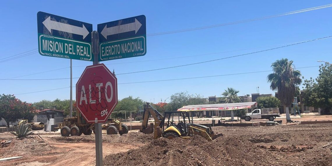 Avanza obra del crucero en Misión del Real: ¡Tome precauciones al circular!