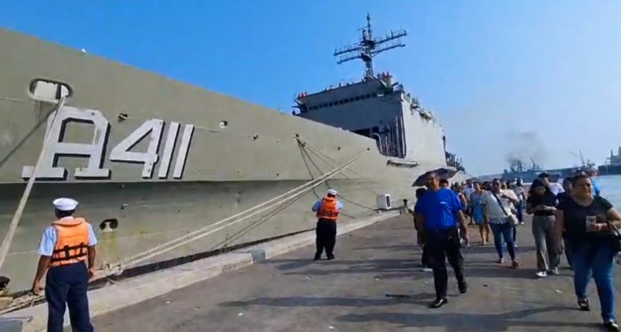 Reanudan cadetes de la Heroica Escuela Naval Militar el crucero de instrucción en el buque Papaloapan