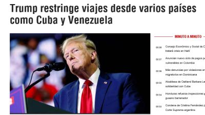 Artículo: Trump restringe viajes desde varios países como Cuba y Venezuela