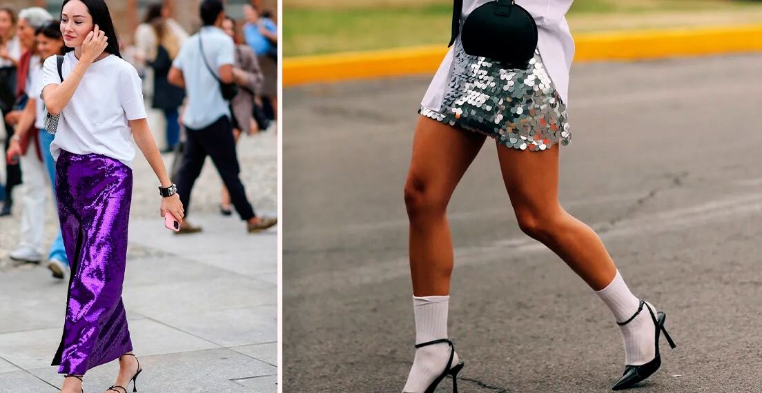 Cómo llevar faldas con lentejuelas para vestir de día en verano 2025, según tendencias