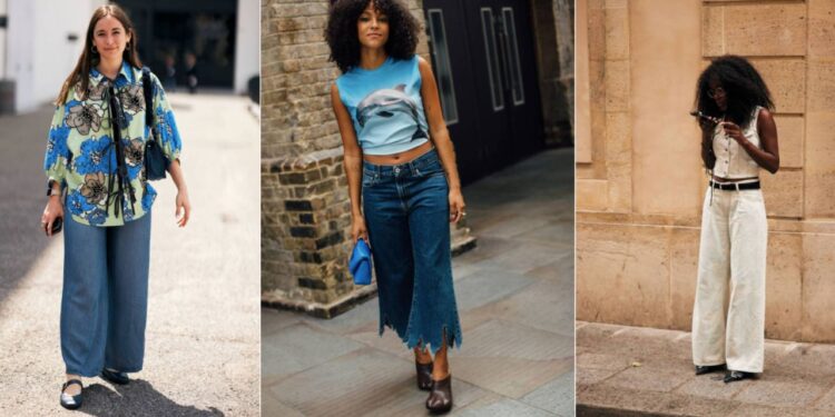 Los jeans culotte se llevan con estos 5 zapatos en verano 2025, según el street style
