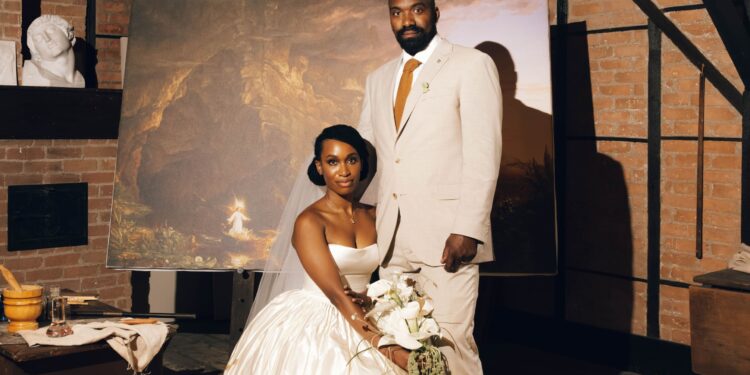 Inside Artist Tschabalala Self and Gallerist Michael Mosby’s “Pastoral Elegance" Wedding in Catskill