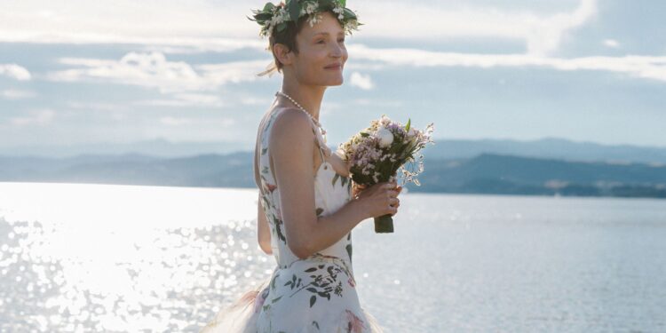 Actor Vicky Krieps’s Rose-Covered Vivienne Westwood Wedding Gown Was a Tribute to Her Late Grandmother