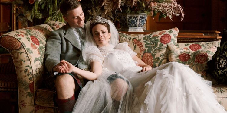 Lady Violet Manners Wore the Rutland Family Tiara to Marry Viscount William Garnock at Belvoir Castle