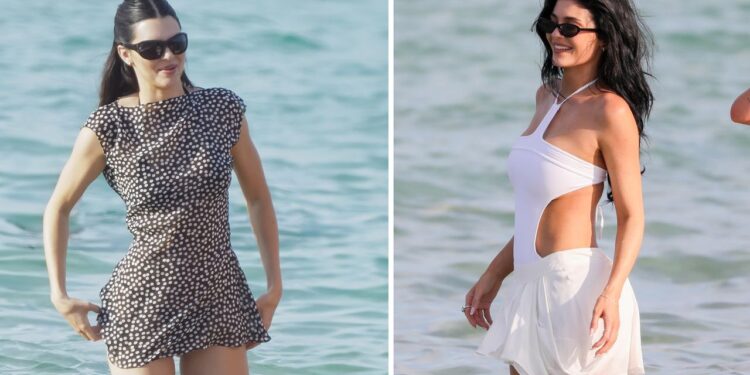 Kendall Jenner y Kylie Jenner apuestan por los vestidos frescos con faldas mini en verano 2025
