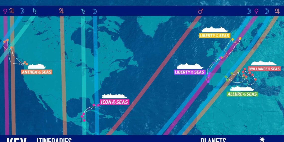 Royal Caribbean se ha asociado con la astróloga Clarisse Monahan ofreciendo vacaciones en base a la astrocartografía