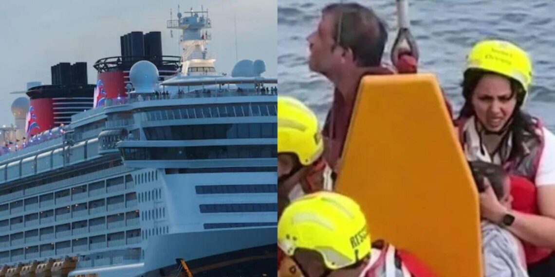 Padre salta desde un crucero para rescatar a su hija que había caído al mar