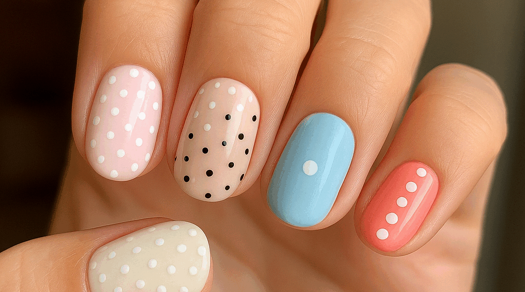 7 diseños de uñas con lunares que las celebridades aman llevar en verano 2025