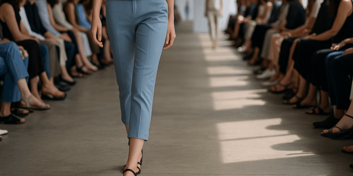 Estas 7 pasarelas tienen los trucos de estilo para llevar pantalones capri con sandalias en verano 2025