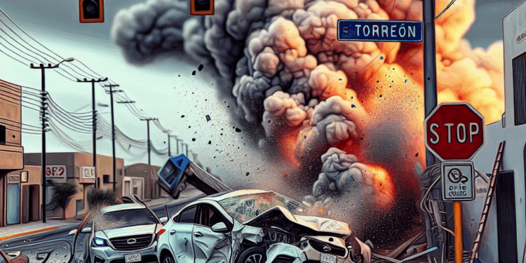 Accidente de vehículo en intersección semafórica de Torreón – Dimension Turistica Magazine