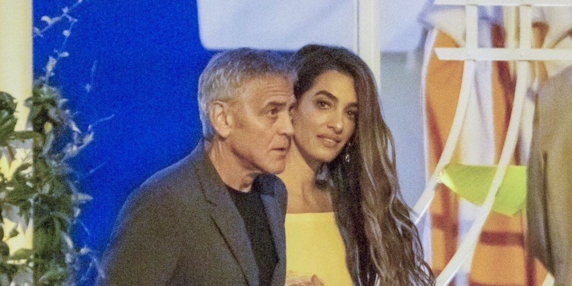 Amal Clooney Continues Her Bridal Streak in a Feathered Mini