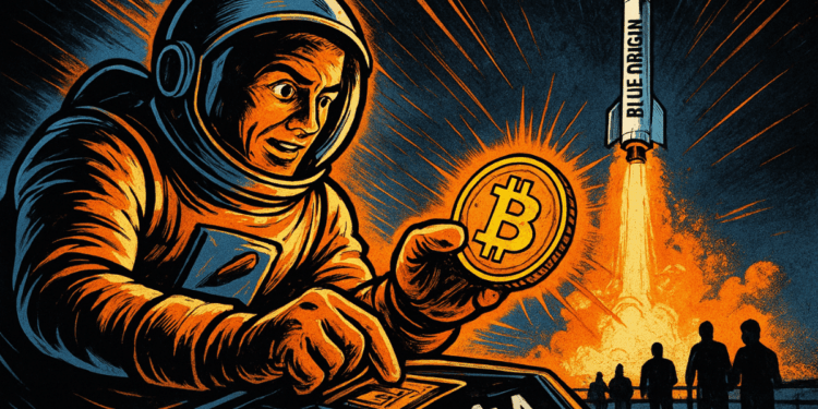 Blue Origin aceptará criptomonedas para viajes espaciales junto a Shift4