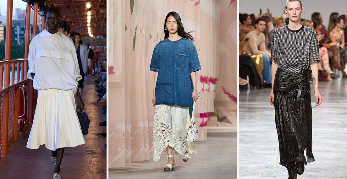 Cómo llevar blusones con faldas largas en verano 2025, según tendencias