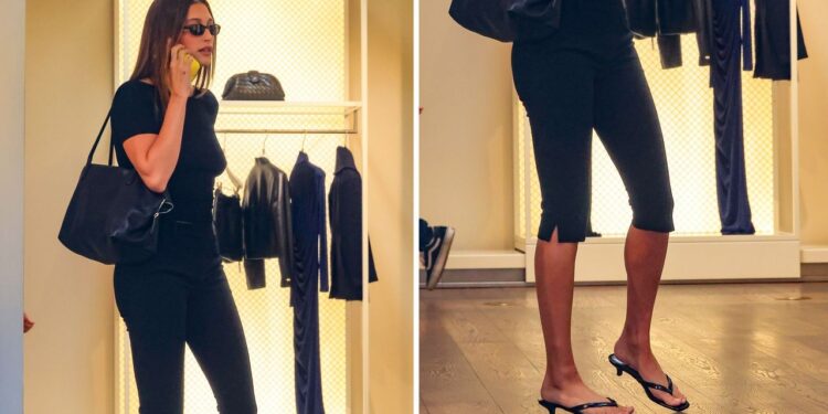 Con pantalones capri y sandalias thong, Hailey Bieber demuestra que es la más elegante y minimalista