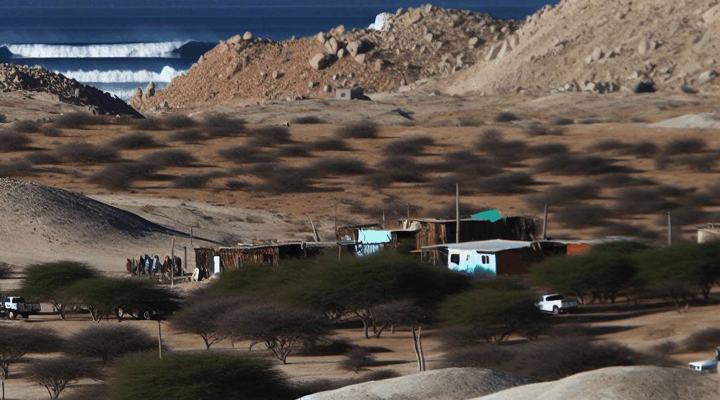 Surfista en Baja California, México.