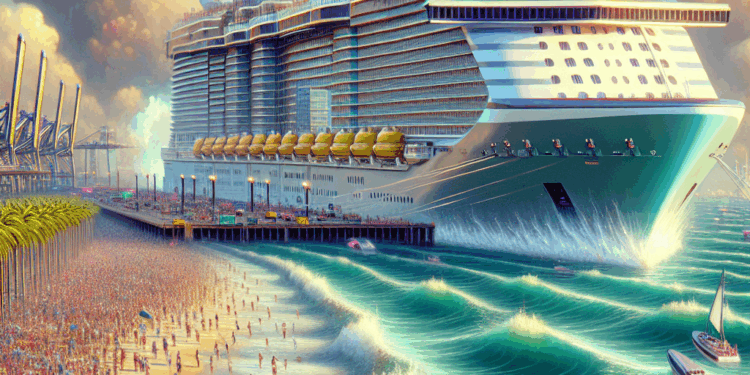 Crucero más grande del mundo inicia su viaje inaugural desde Port Canaveral