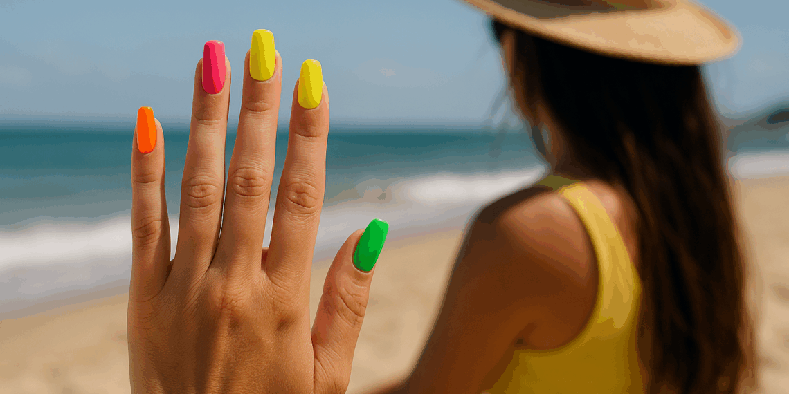 Las uñas de colores de los 90 que regresan en verano 2025