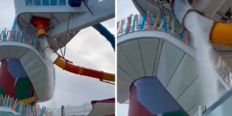 Tobogán se rompió en el crucero más grande del mundo; un turista sufrió lesiones