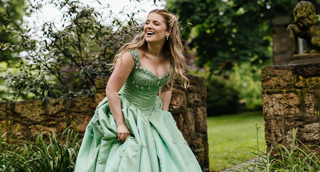 This Nontraditional Bridal Designer Created a Green Gown (and a Hot Pink Mini) for Her Own Wedding
