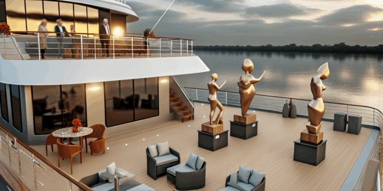 Silvana Pestana presenta sus esculturas en el crucero boutique más lujoso del Amazonas