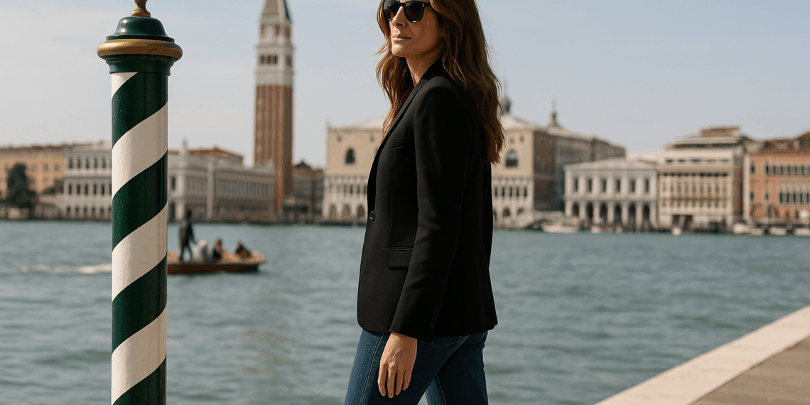 Julia Roberts cambia jeans baggy por jeans rectos para deslumbrar en Venecia 2025