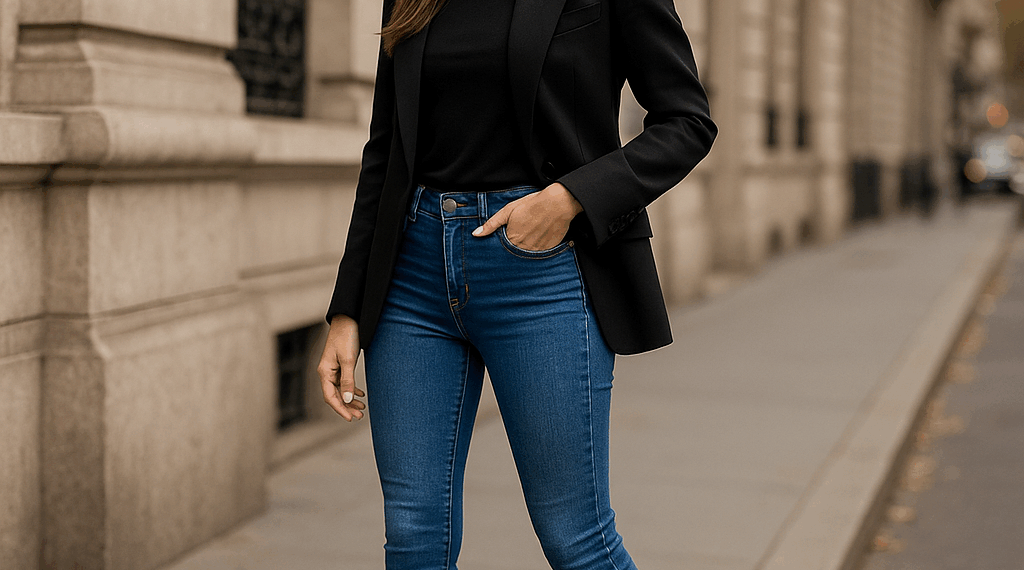 Los skinny jeans regresan y se llevan con zapatos planos rojos al estilo de Kendall Jenner
